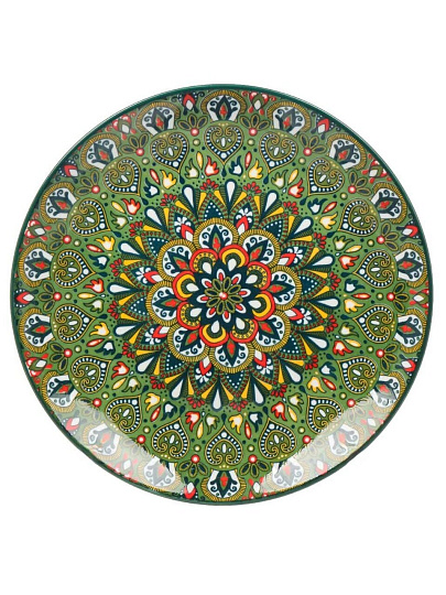 Блюдо керамика, 4.5х25 см, зеленое, Самарканд, Y4-9762