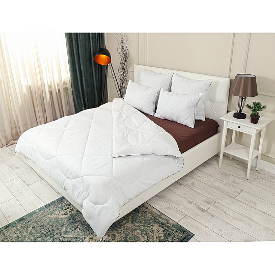 Подушка 50 х 70 см, Файбер, Лофт, чехол микрофибра 100% полиэстер, кант, IVVA, ПФМстм-57