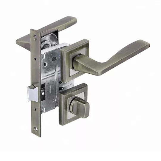 Комплект для двери Фабрика Замков, FZ SET 21L 170 BK AB 5/10, 115085, ручка в комплекте, античная бронза