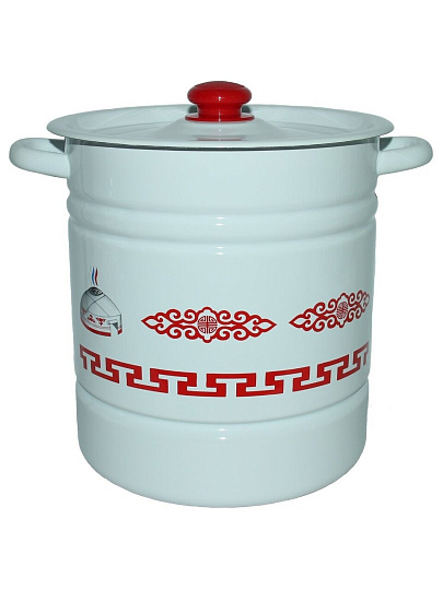 Мантоварка сталь, эмалированное покрытие, 12 л, 4 секции, Сибирские товары, Юрта, крышка сталь, пластиковая кнопка, С1724.3*129