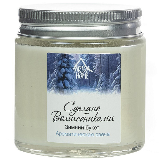 Свеча ароматизированная, 6.8х6.4 см, Arida Home, Зимний букет, АР 100-795