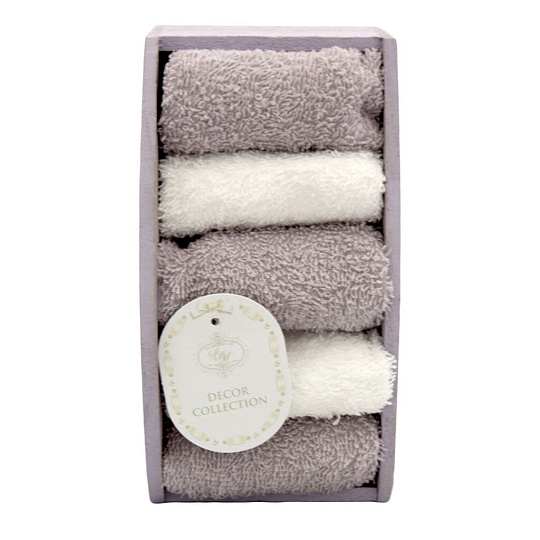 Набор полотенец кухонных 6 шт, 30х30 см, махровый, Sofi De Marko, Ноэлия, фиолетовый, подарочная упаковка, Китай