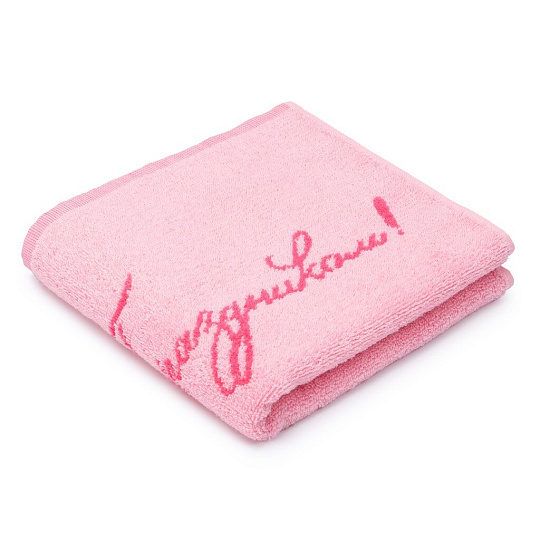 Полотенце банное 50х90 см, 100% хлопок, 360 г/м2, Мистер кот, Cleanelly, розовое, Россия, ПЛ-2602-05912