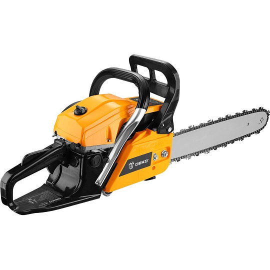 Пила цепная бензиновая, Deko, 2.7 л.с., 2000 Вт, длина шины 40.5 см, шаг цепи 0.325 дюйм, 64 звена, DKCHS 45-16