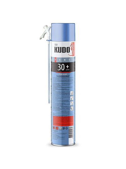 Пена монтажная KUDO, Home 30+, бытовая, 1 л, всесезонная, KUPH10U30+