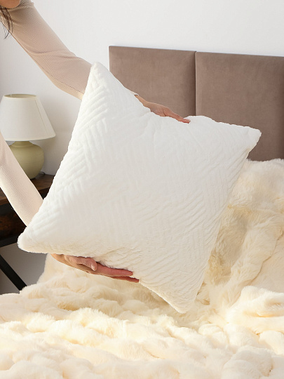 Наволочка декоративная Классика, 100% полиэстер, 45 х 45 см, белая, A130020