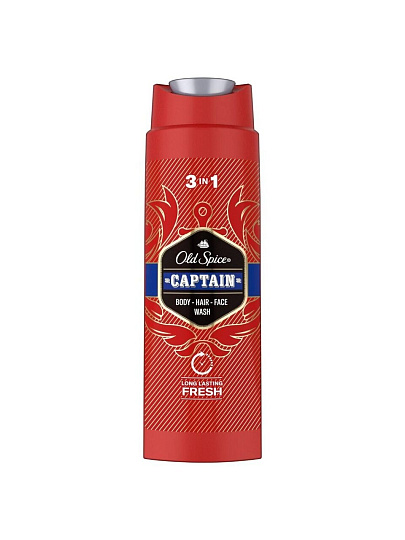 Гель для душа и шампунь Old Spice, 3 в 1 Captain, для мужчин, 250 мл