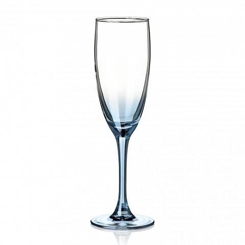Бокал для шампанского, 170 мл, стекло, 6 шт, Glasstar, Черное море Омбре эдем, RNBSO_1687_3