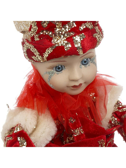 Фигурка декоративная Шут, 45 см, заводная, красно-золотая, Y4-8442