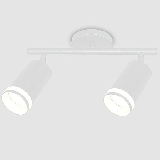 Светильник на основании General Lighting Systems, Башня, 50 Вт, GU10, на 2 лампочки, IP20, d5.5х10х10 см, боковое рассеивание, Спот, белый, 661833