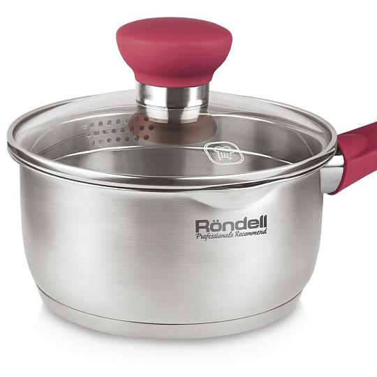 Ковшик из нержавеющей стали Rondell Provoke RDS-985 с крышкой, 1.3 л