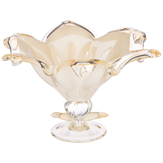 Блюдо на ножке white cristal "avorio giusy small" 26см высота 16 см, 647-764