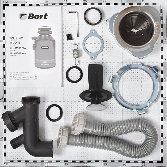 Измельчитель для мойки Bort, Alligator Max, 560 Вт, 1680 об/мин, 1600 мл
