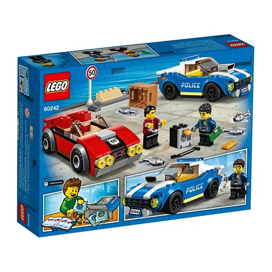 Конструктор Lego, City, Арест на шоссе, 5-7 лет, 185 деталей, 60242