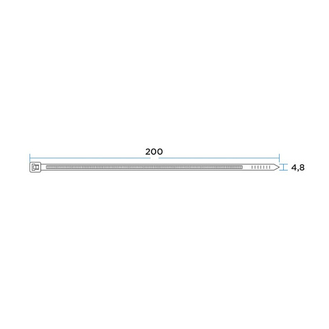 Хомут стяж кабельн, 4.8х200 мм, нейлон, 100 шт, чер, Rexant, 07-0201-5