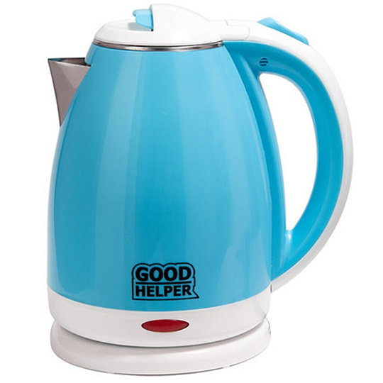 Чайник электрический GoodHelper, KPS-180C, синий, 1.8 л, 1500 Вт, скрытый нагревательный элемент, пластик