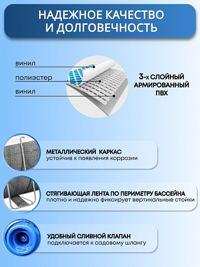 Бассейн каркасный Bestway, 404х201х100 см, Power Steel, 56721, фильтр-насос, лестница, 6478 л