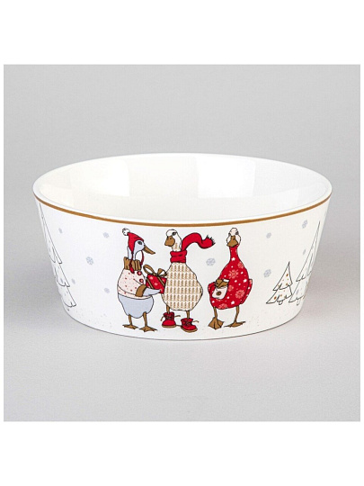 Салатник фарфор, круглый, 14.5х6 см, 0.65 л, подарочная упаковка, Family Christmas, Lefard, 425-185