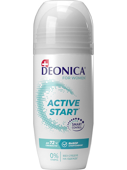 Дезодорант Deonica, Active start, для женщин, ролик, 50 мл