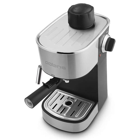 Кофеварка электрическая, рожковая, пластик, металл, 0.24 л, Polaris, PCM 4009, 800 Вт, 4 бар, 4 порции, 0.24 л