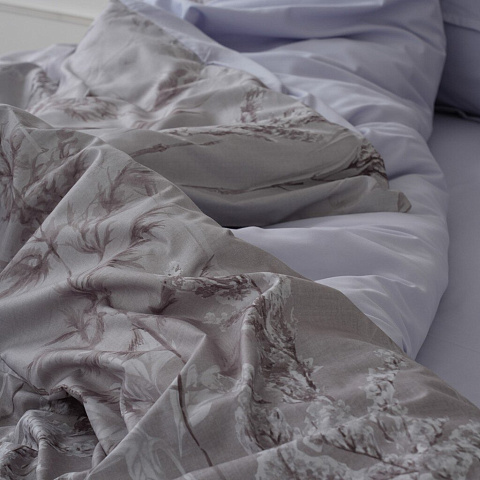 Постельное белье евро, пр220х240, 2н70х70, п200х220, Mcotton, м-сат, Помпео