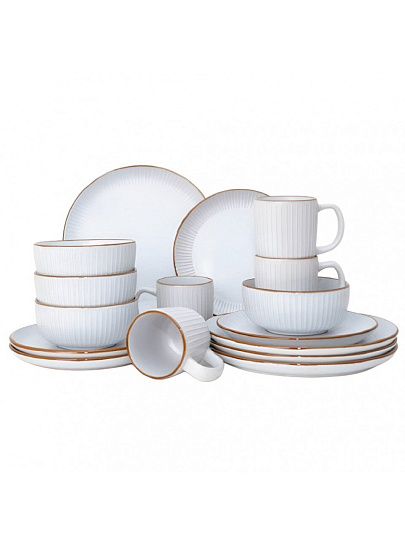 Сервиз столовый керамика, 16 предметов, на 4 персоны, Jewel, Камилла, ПС0002-15