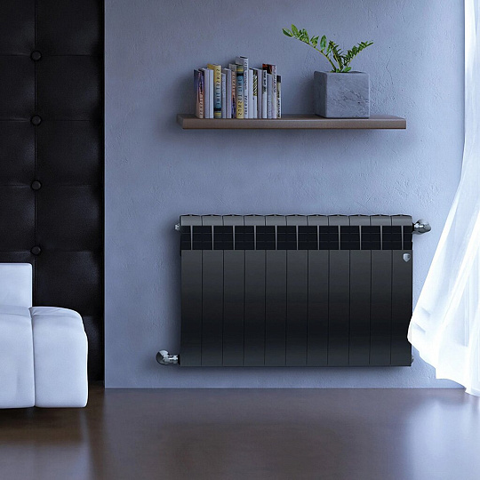 Радиатор биметалл, 500х90 мм, Royal Thermo, BiLiner/Noir Sable, 12 секций, НС-1176310
