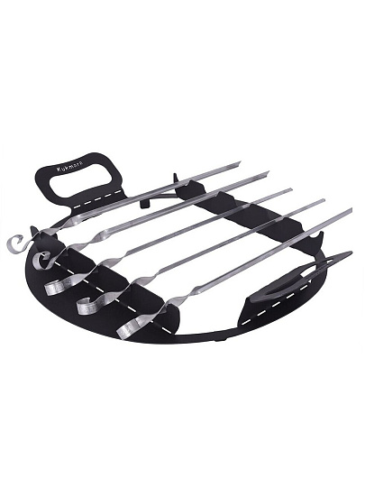 Подставка под шампура для учага 12л, + 5 шампуров, Kukmara, пшу012