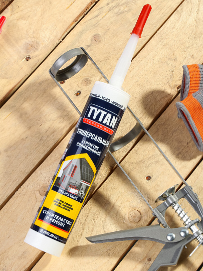 Герметик силиконовый, универсальный, Tytan, 17407, 280 мл, бесцветный