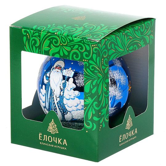 Елочный шар Елочка, Дед Мороз, в ассортименте, стекло, Ш6, С477