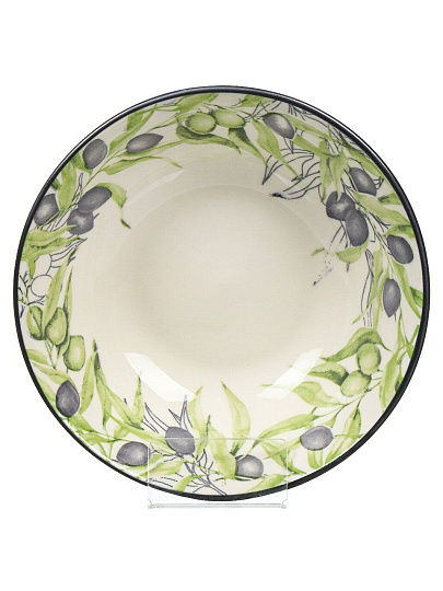 Тарелка суповая, фарфор, 18 см, круглая, Оливки, МФК, MFK07998/MFK20503