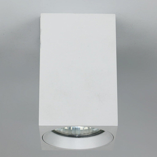 Светильник накладной General Lighting Systems, Прямоугольник, 50 Вт, GU10, на 1 лампочку, IP20, d6х6х10 см, Спот, белый, 661845