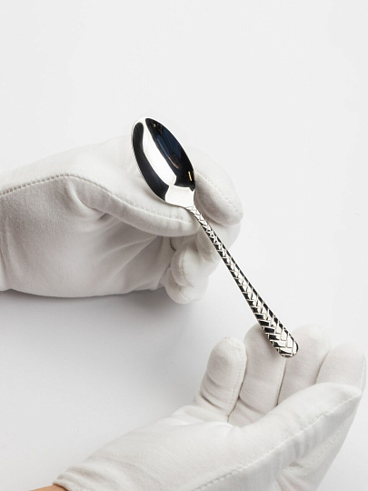 Ложка нержавеющая сталь, 3 предмета, чайная, Daniks, Plait