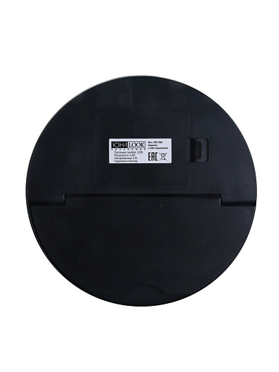 Зеркало настольное, 15 см, пластик, стекло, круглое, с LED-подсветкой, 4xAAA, USB-провод, ЮниLook, 301-256