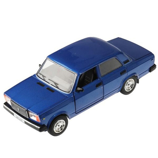 Машина детская Технопарк, Lada 2107, 17 см, инерционная, со светом и звуком, металл, пластик, VAZ-2107-B, синяя