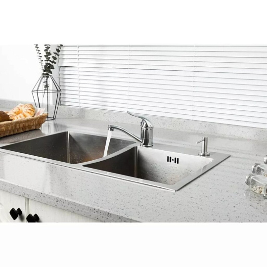Смеситель для раковины, Frud, короткий излив, с картриджем, R45055-2