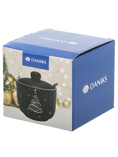 Сахарница 500 мл, доломит, с ложкой, Daniks, Сказочный праздник