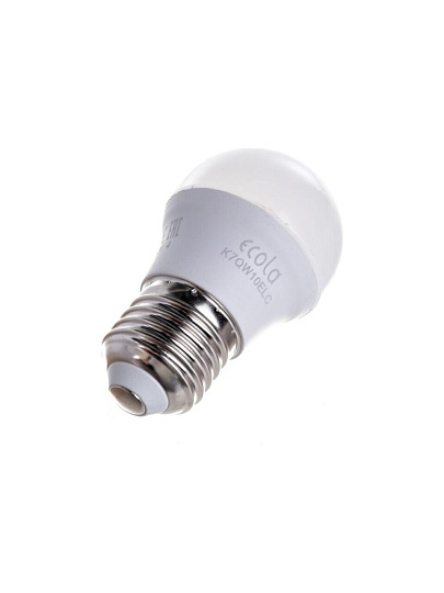Лампа светодиодная E27, 10 Вт, 220 В, шар, 2700 К, теплый белый свет, Ecola, Premium, G45, LED
