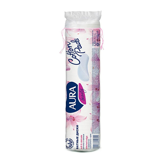 Ватные диски 120 шт, Aura, 2939/1575/4313