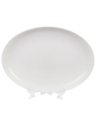 Блюдо стеклокерамика, овальное, 24х33 см, белое, Бэль, Daniks, LPKYP-130