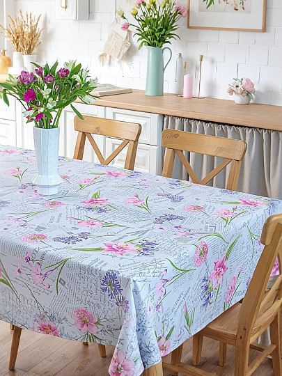 Клеенка 1.4х20 м, хлопок, с акриловым покрытием, Flora, 3258