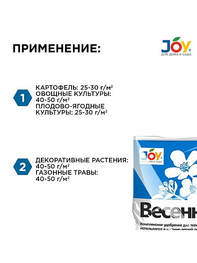 Удобрение Весеннее, минеральное, гранулы, 1 кг, Joy