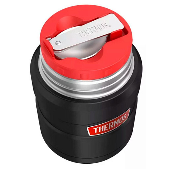 Термос для еды, нержавеющая сталь, 0.71 л, широкая горловина, Thermos, SK3020 RCMB, колба нержавеющая сталь, с ложкой, 375810