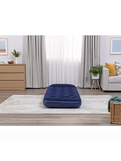 Матрас надувной Bestway, 185х76х28 см, 67223N/67223BW, насос встроенный, ножной, флокированный, с ремкомплектом, 130 кг