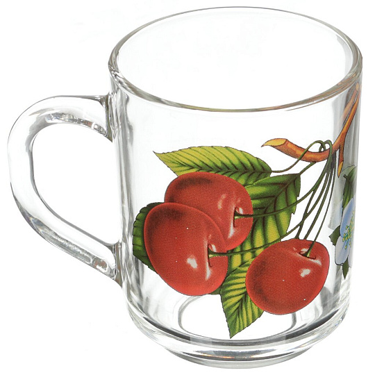Кружка стеклянная ОСЗ Green Tea Вишня 07с1335, 200 мл
