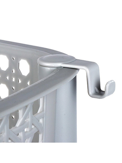 Корзина для хранения, 43х32х70 см, прямоугольная, пластик, серая, 2-х ярусная, на колесах, Y4-7235/Y4-7235-2