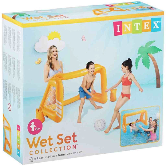 Ворота футбольные 124х84х76 см, с мячом, Intex, 58507NP