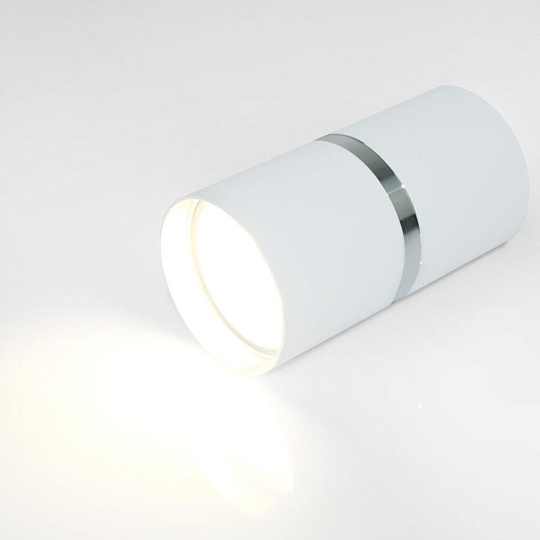 Светильник накладной General Lighting Systems, Диаметр, 50 Вт, GU10, на 1 лампочку, IP20, d5.5х10 см, Спот, белый, 661691
