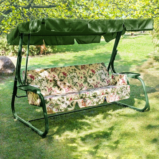 Качели садовые 3-местные, 236.5х138х166.5 см, 280 кг, Olsa, Родео, раскладываются в кровать, с 823, сталь