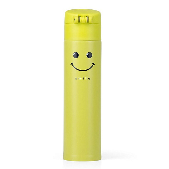 Термобутылка нержавеющая сталь, 350 мл, узкая горловина, Barouge, колба нержавеющая сталь, желтая, BT-146